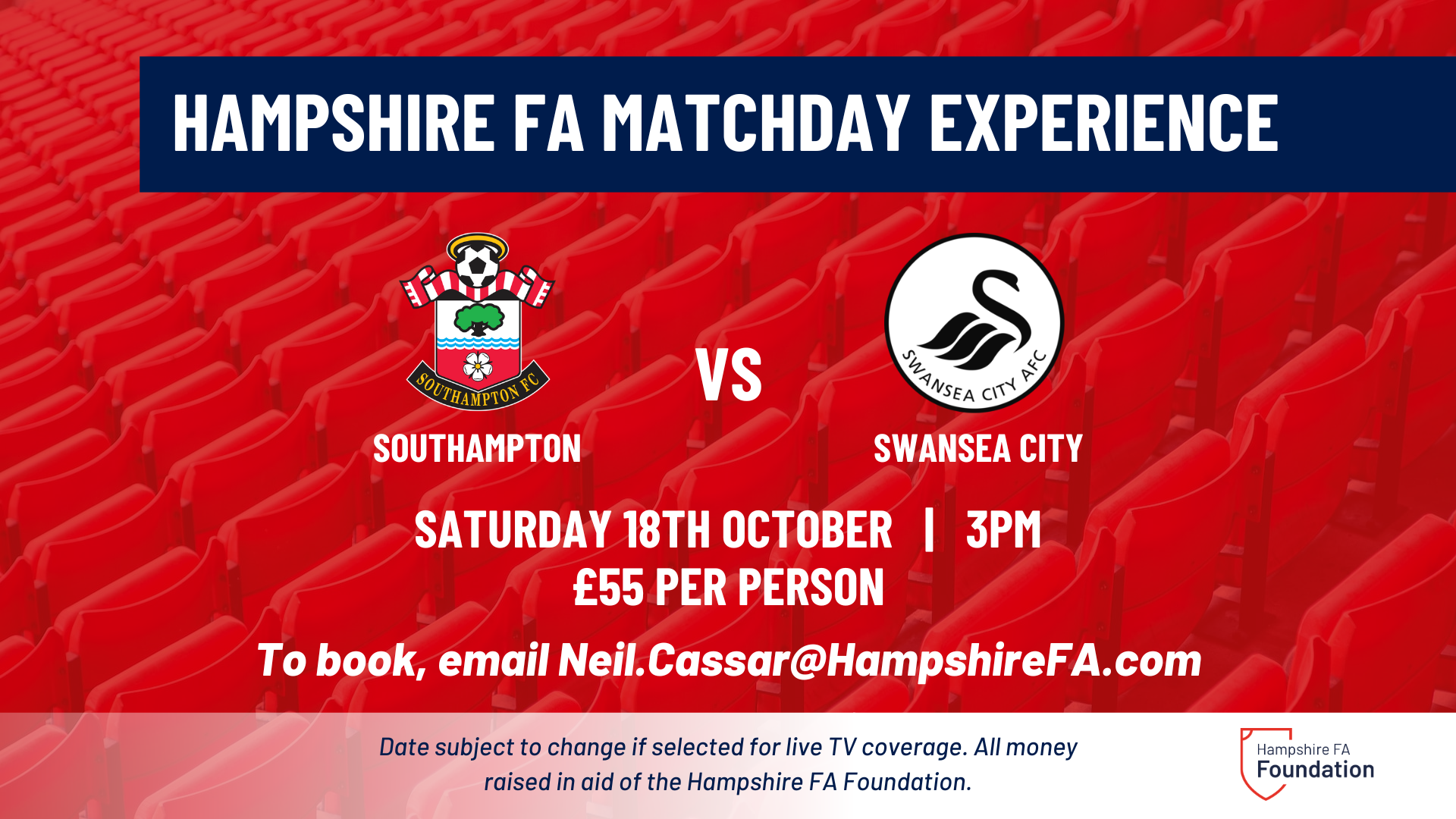 Hampshrie FA Matchday Experience Southampton vs Swansea